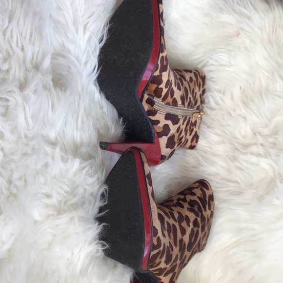 Carlos Santana leopard print boots with red trim size 6 - Picture 3 of 4
